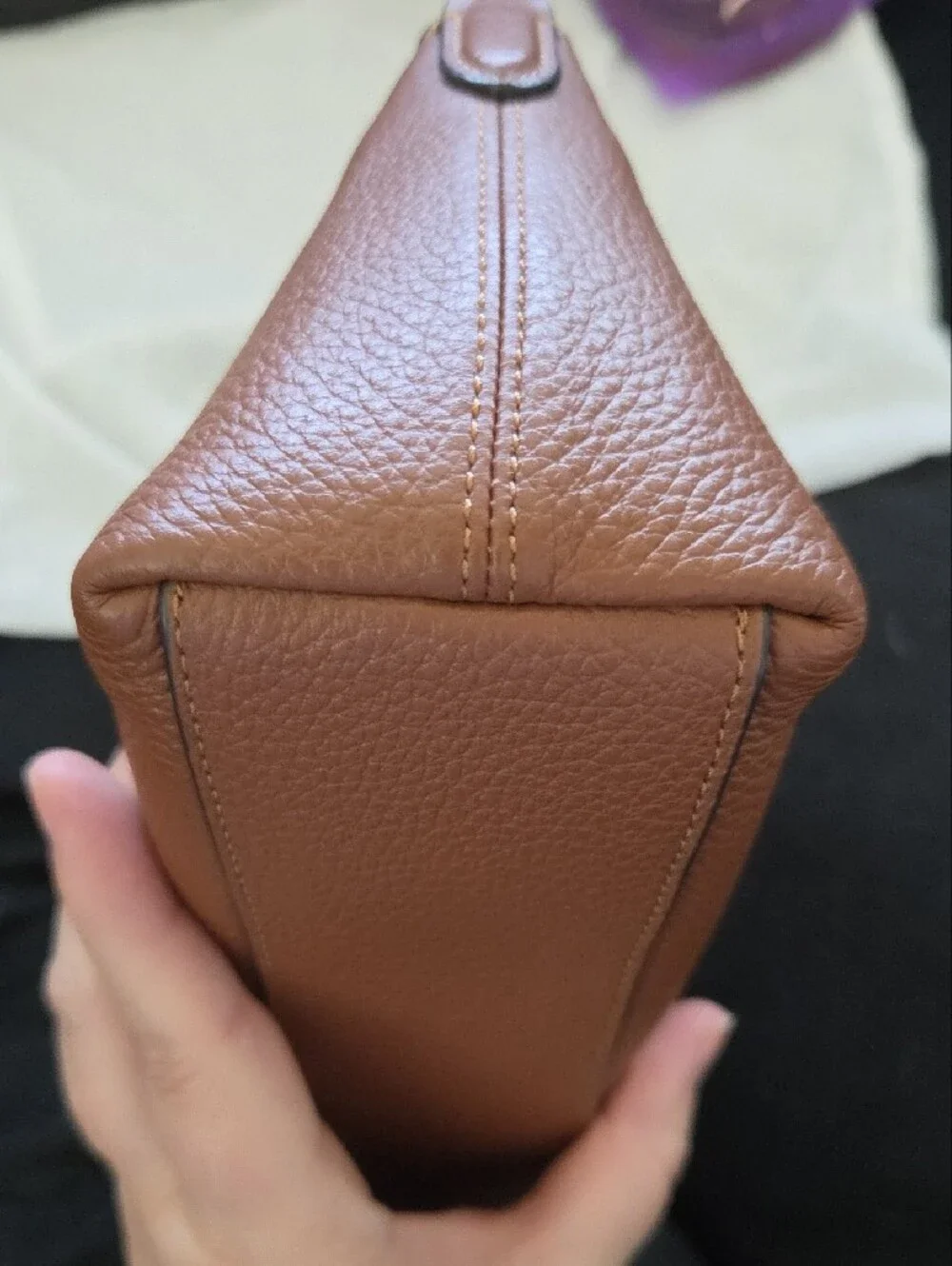 NWOT Coach Charlotte Shoulder Bag in Refined Pebble Leather with Rainbow Chain